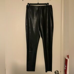 Zara Stretchy Black Faux Leather Pant